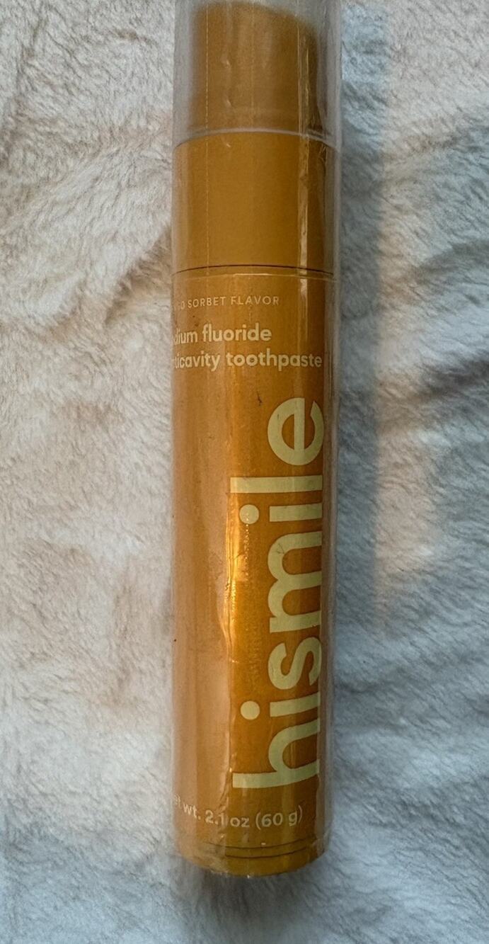 Hismile Mango Sorbet Sodium Fluoride Anticavity Toothpaste 2.1oz Exp 2026-09-18